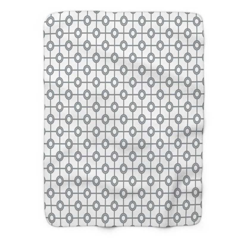 Motif à pois - couverture en sherpa de qualité supérieure 1 pièce, L 50 po x L 60 po