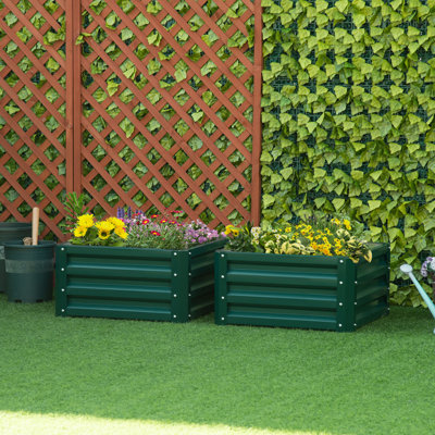 Lit de jardin surélevé en métal Evelin