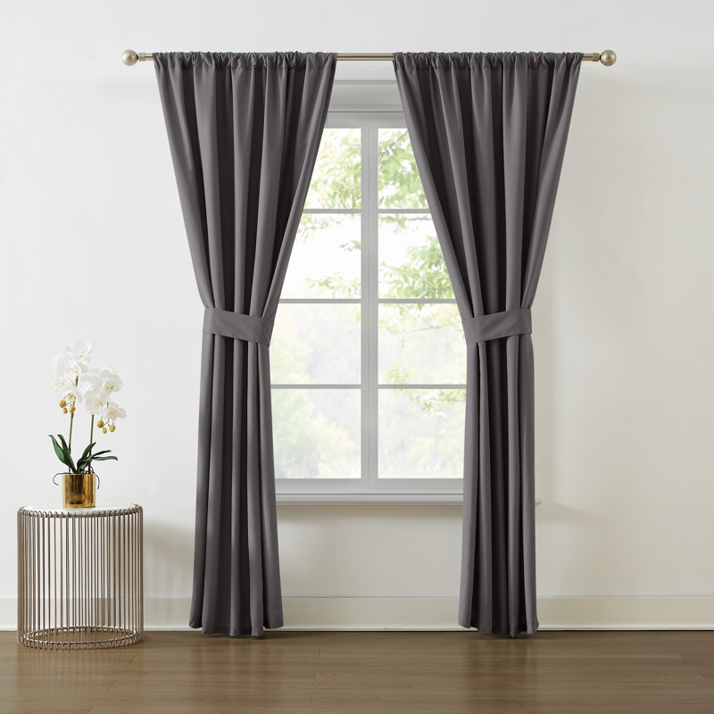 Rideau de fenêtre vraiment doux, Gris, L 50 po x L 84 po