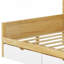Lit de jour en L en bois avec sept armoires de rangement et deux tiroirs de rangement, lit multifonctionnel avec bureau d'étude et bibliothèque intégrée, naturel et blanc-302926209-302926211
