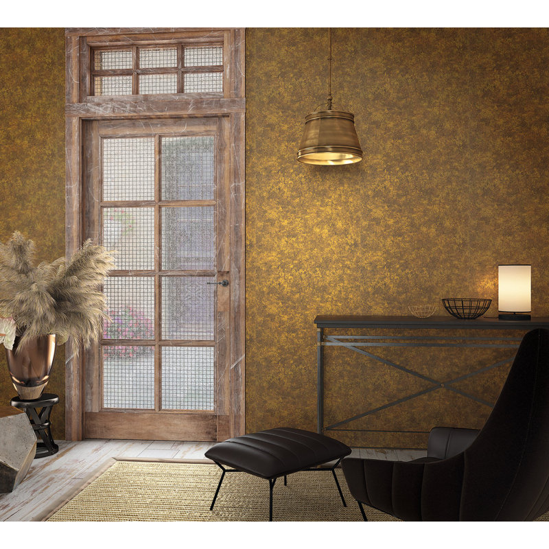 Evelina 10.05m x 70cm Textured Wallpaper Roll, Brown