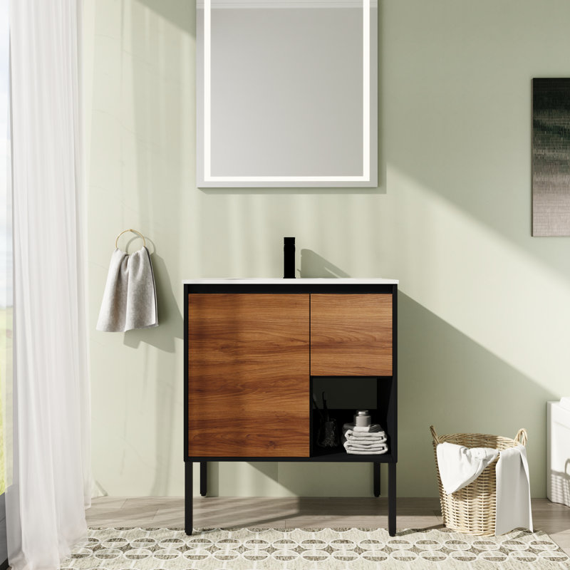 Ensemble de meuble-lavabo simple 29,37 "Demetrina