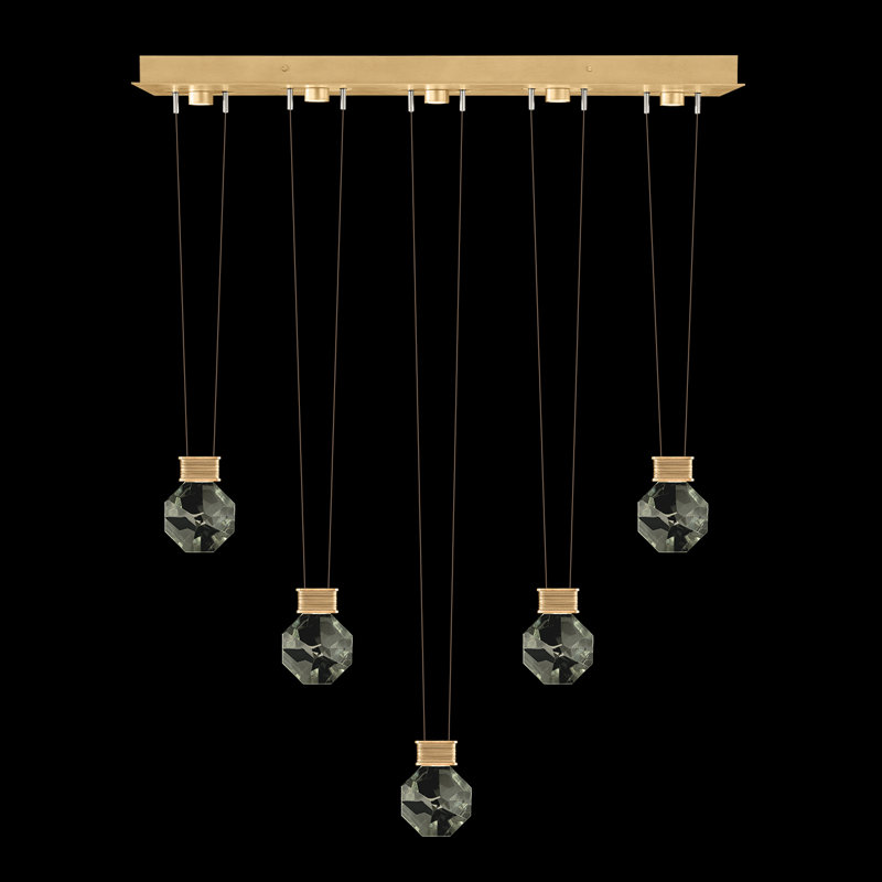 Aria 5 - Light LED Pendant, Brushed Gold