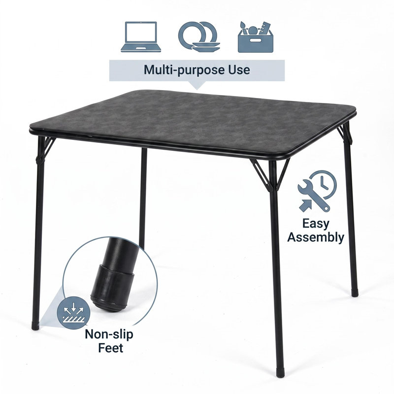 86cm Folding Table, Black