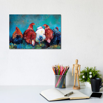 Hen Friends by Sue Gardner - No Frame Gallery-Wrapped Canvas Giclée on Canvas