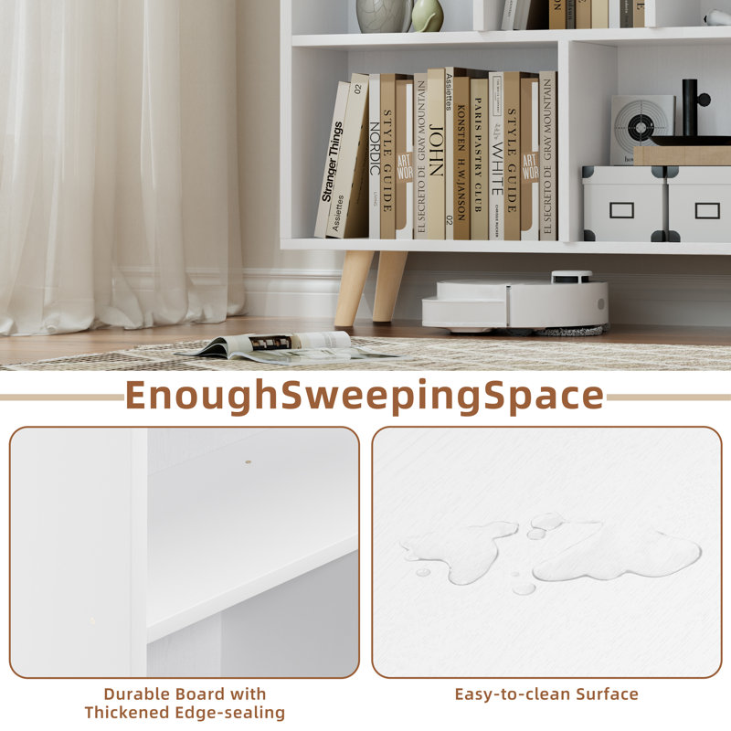 Kardos Storage Bookcase, White