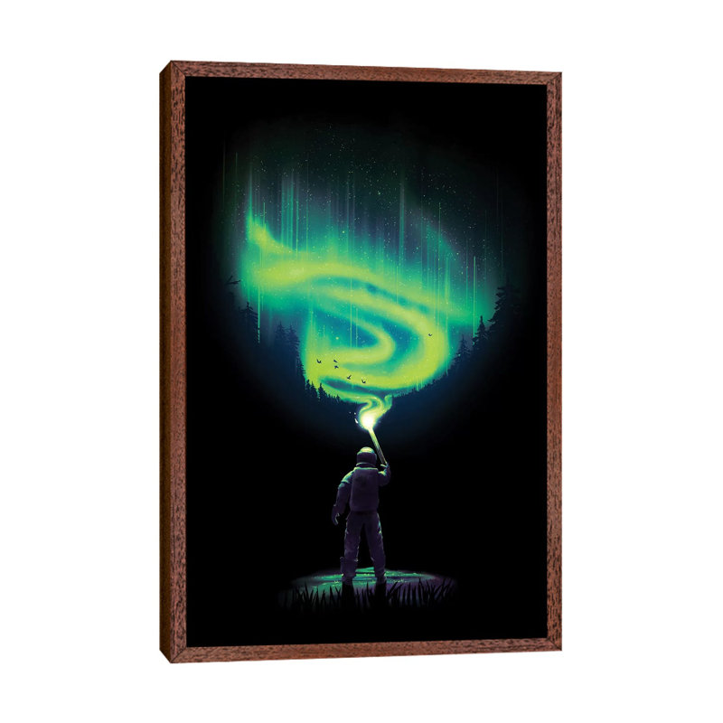 Illuminate Aurora by Nicebleed - Print on Canvas, Classic Brown Wood Framed, 152.4cm H x 101.6cm W x 3.81cm D