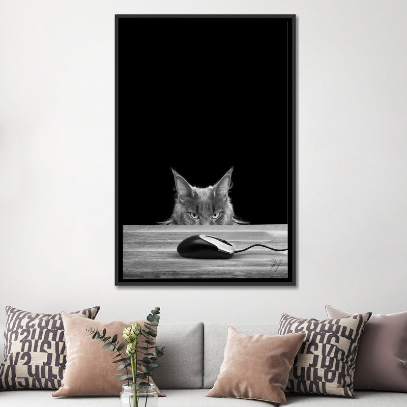 «Natural Instinct» par Kathrin Federer - impression d'art graphique, Toile avec cadre noir, Pas de tapis