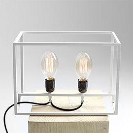 Metal Novelty Lamp, White