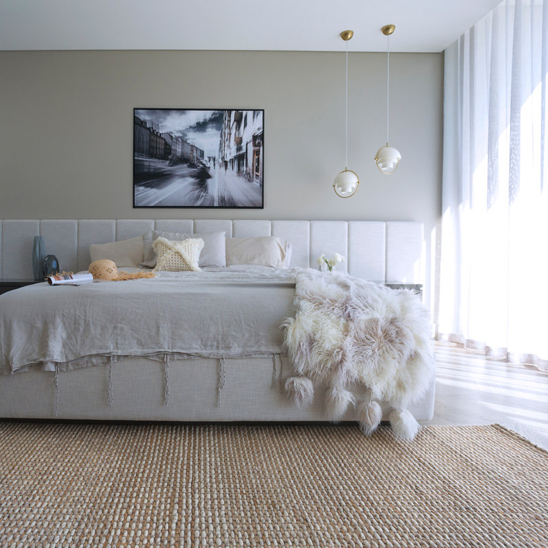 Gemini Geometric Area Rug in Cream Mix, Rectangle 6'7" x 9'8"