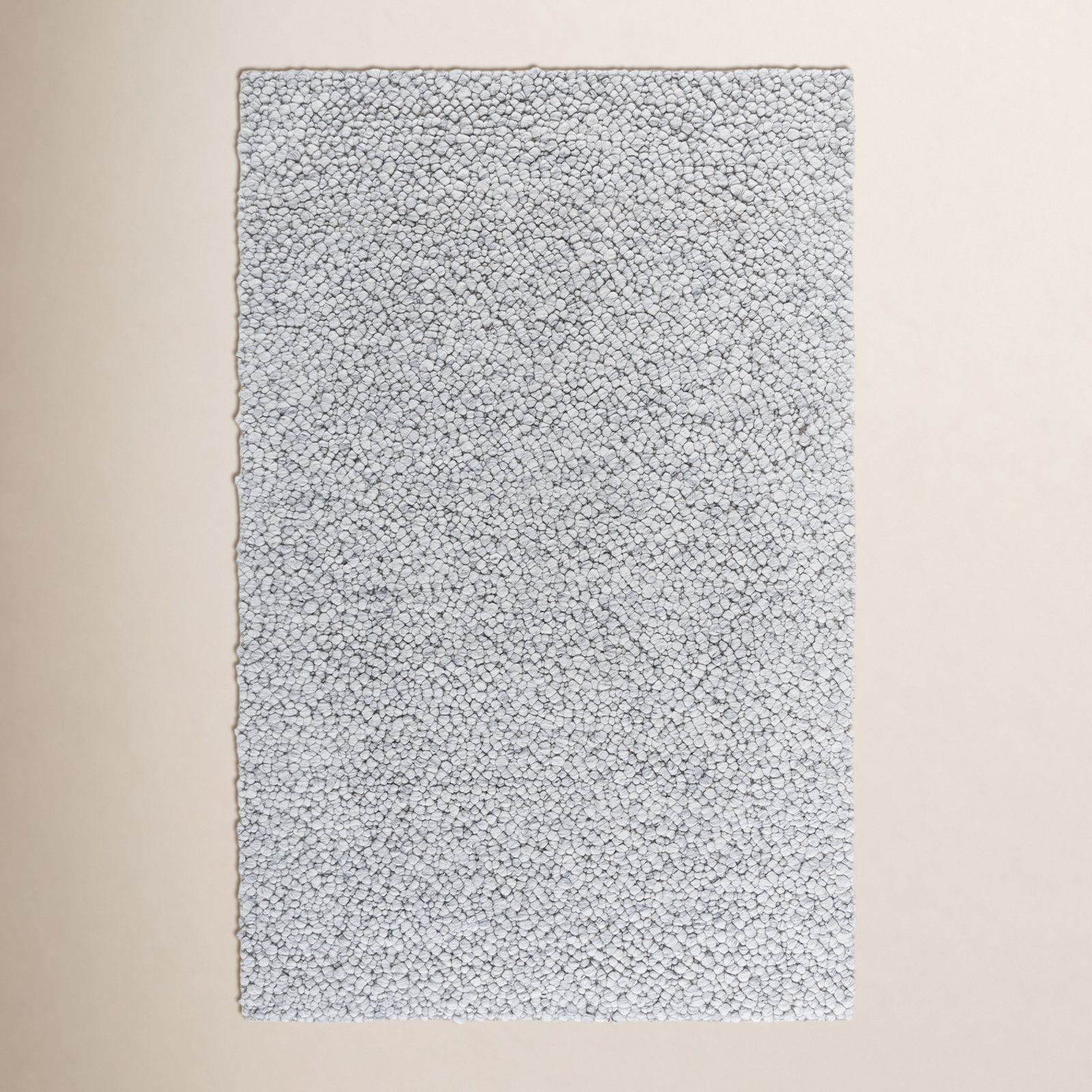 Aaliyah Light Grey Hand-Woven Rug, Rectangle 6' x 9'