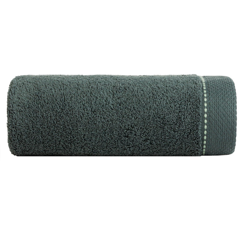 Kitchings Midweight Jacquard Hand Towel, Bottle Green