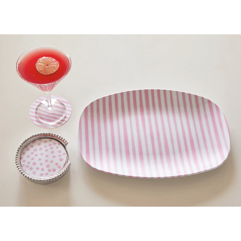 Mariposa Traychic Resin Platter, Pink