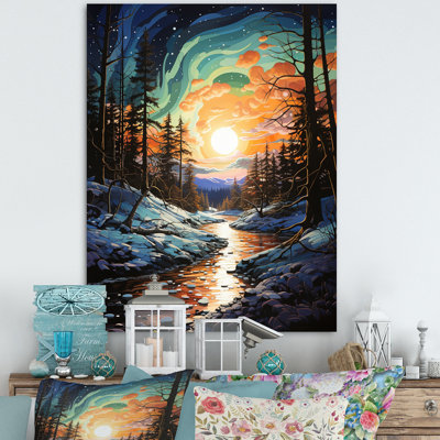 «Avya Aurora Borealis Aurora Spectacle IV», reproduction d'art sur toile
