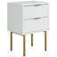 Ayca 40cm W Solid + Manufactured Wood Bedside Table