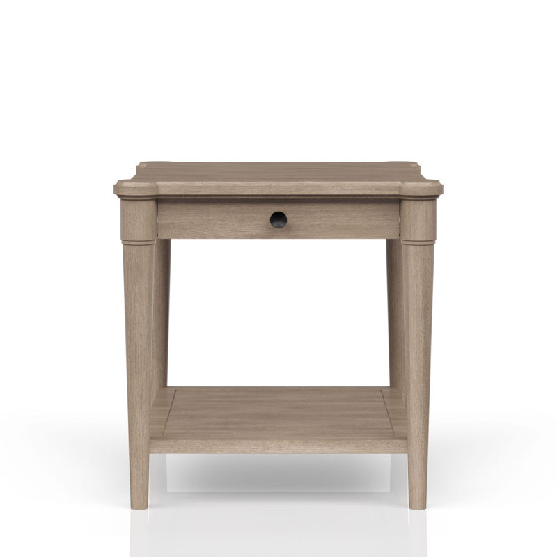 Table de bout sablée avec tiroir de rangement