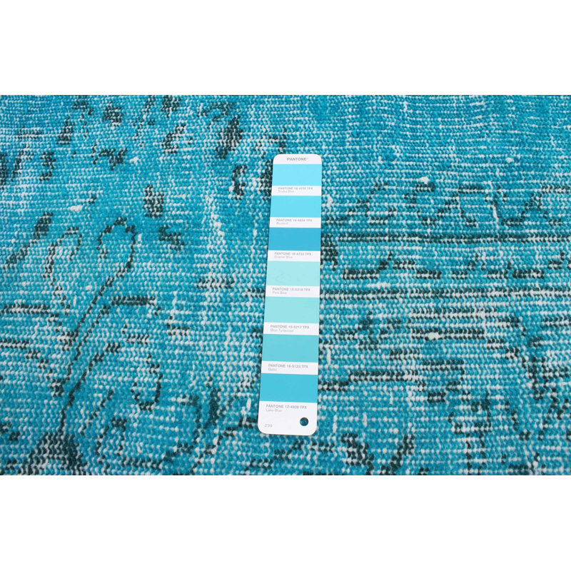 Tapis turquoise à transition de couleur 5 pi 1 po x 8 pi 8 po
