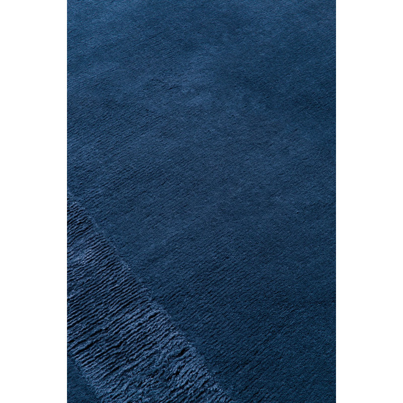 Farrow & Ball Silk Border Bay Blue Area Rug, Rectangle 6' x 9'
