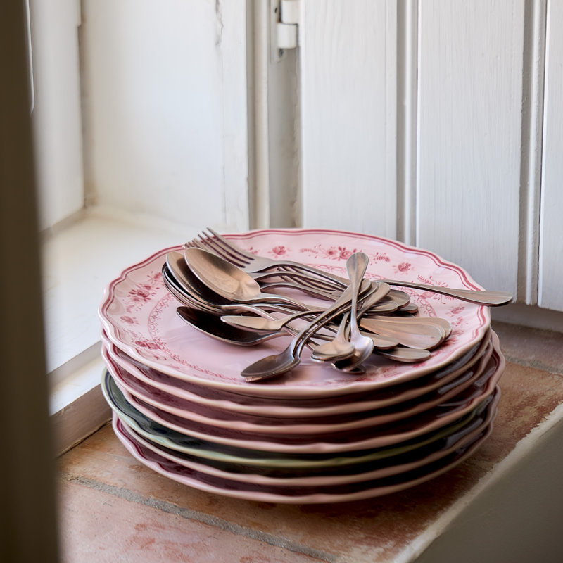 Vila Appetizer Plates, Pink/Red