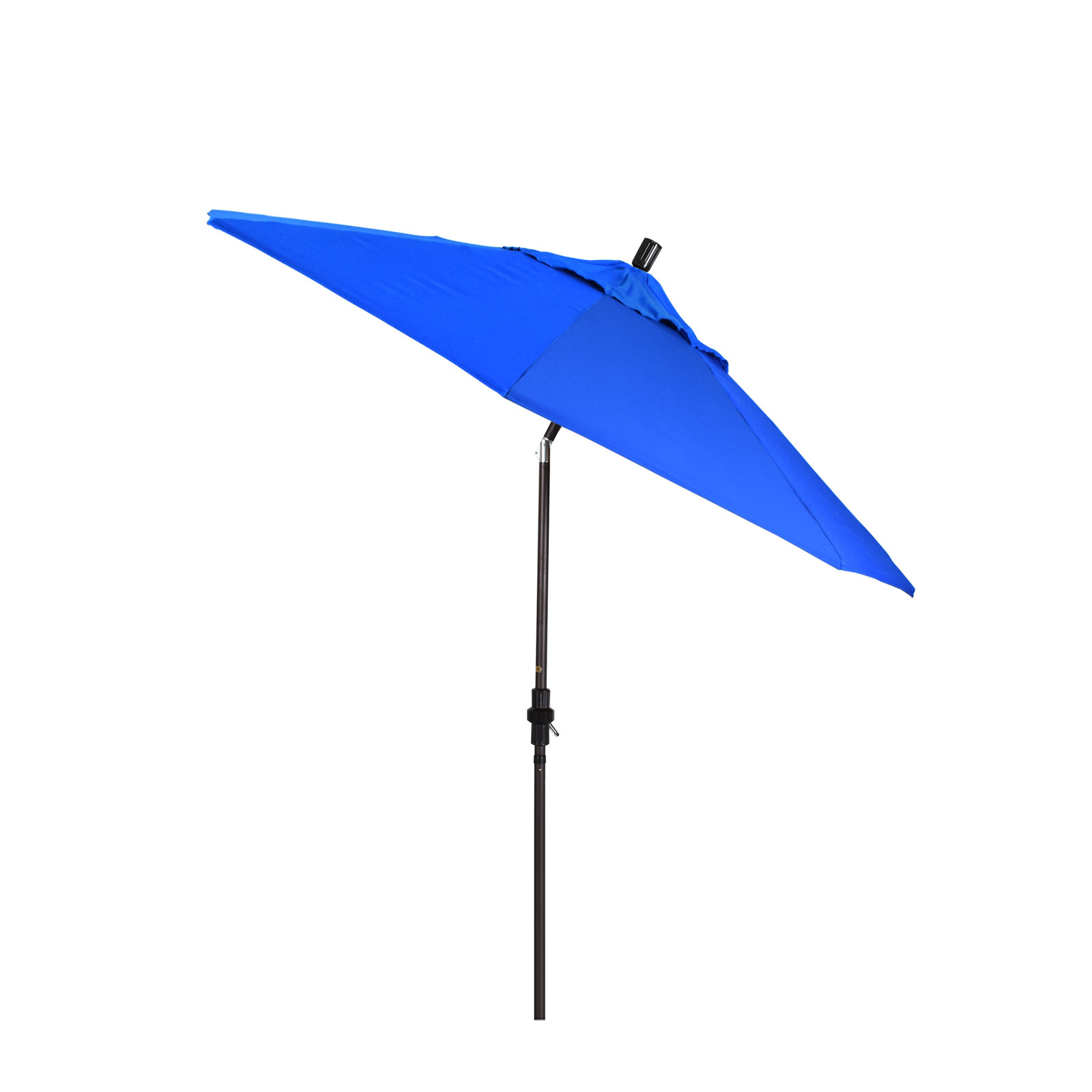 Roverta 9' Market Sunbrella® Umbrella, Canvas Pacific Blue Sunbrella® Canvas, Black