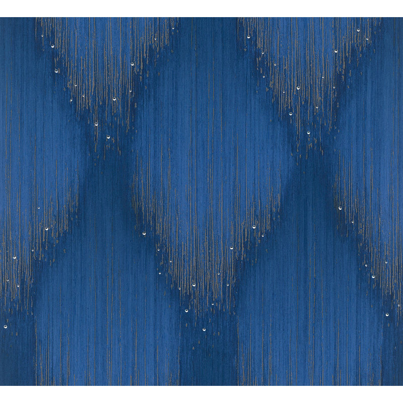 Galerie Fashion Icon Shimmer Rhinestone Stripes Wallpaper, Blue