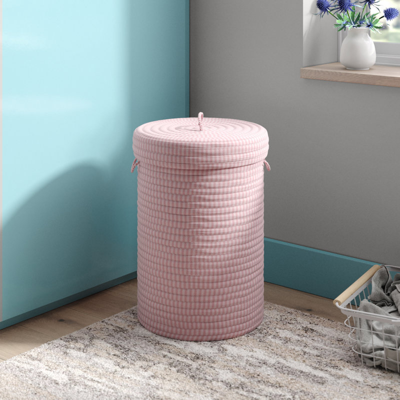 Ultra Easy Carry Dirty Clothes Fabric Laundry Hamper, Pink