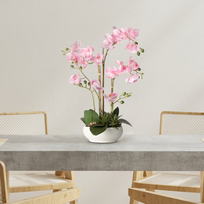 Silk Orchid Arrangement In Pot