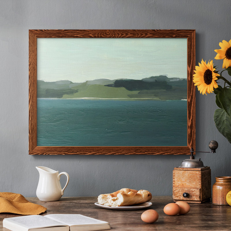 Calming Lake View I, reproduction d'art sur toile, Cadre érable, H 14 po x l 20 po x P 1,5 po