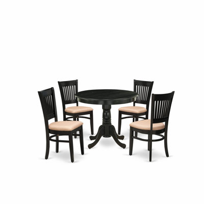Damarrius Solid Wood Top Pedestal Dining Set