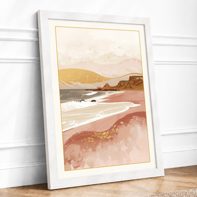 Dunes at Dusk Coastal - Framed Print