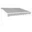  Auvent de patio manuel rétractable en gris / blanc-112618903-112618910-131459382