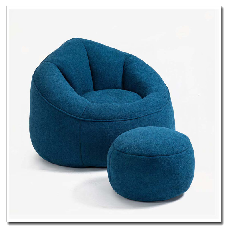 Fauteuil à billes rembourré, Bleu
