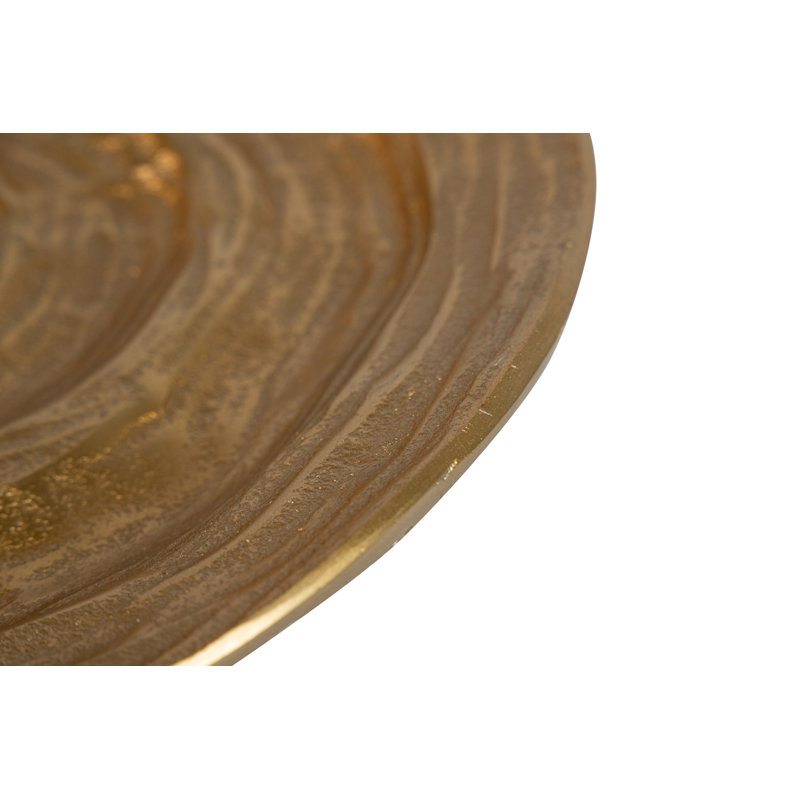 Aluminum Tray, 4cm H x 35cm W x 35cm D, Gold