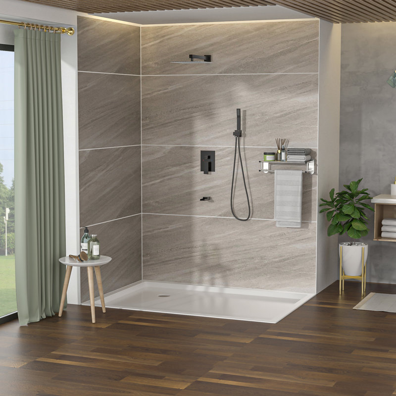 10 Inch Shower System With Waterfall Tub Spout - Oil-rubbed Bronze 3 Function Shower, Rainfall & Handheld -balanced Valve For Protection Simple Installation And Hygienic Process Wall Mounted