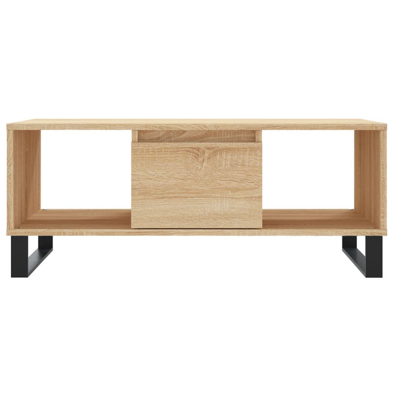 Aldrik Sled Coffee Table with Storage, Sonoma Oak