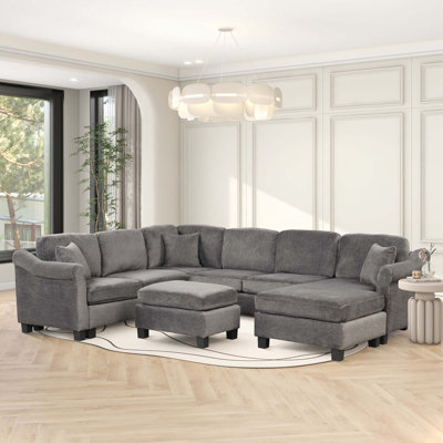 Canapé modulaire confortable 4 pièces en velours