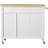 Landau Solid Wood Top Kitchen Cart