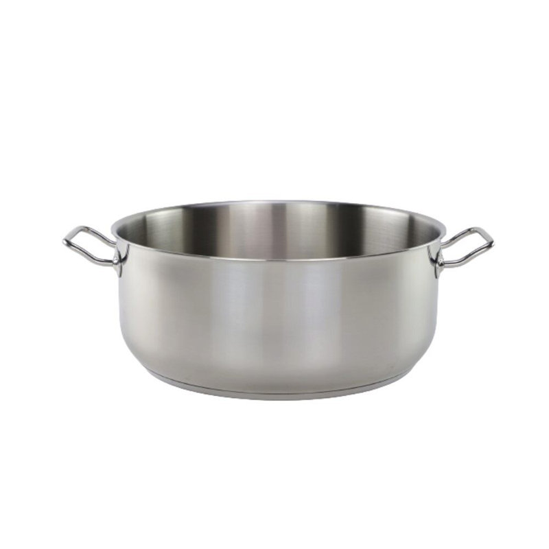 Tuxton Tuxsteel 15 Quarts Stainless Steel Round Braiser with Lid