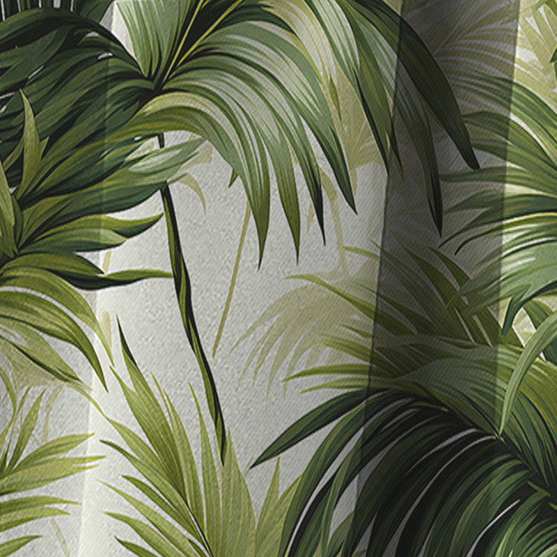 Motif tropical rétro I Palm I Vintage - rideau à motif floral - 1 panneau, L 52 po x L 90 po