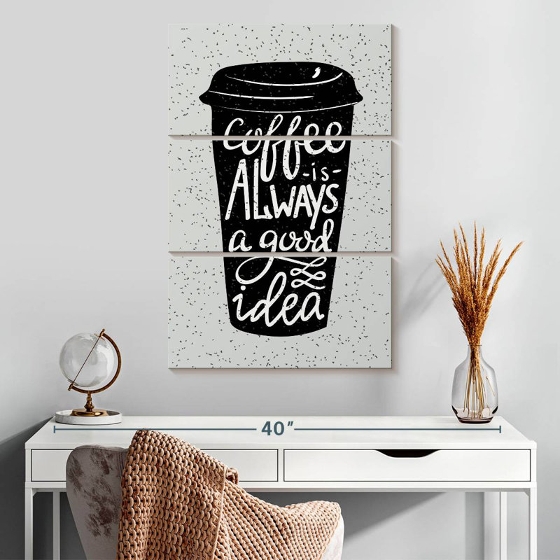 Yarlin Good Ideas And Coffee, 32" H x 20" W