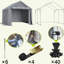 Abri extérieur de 8 pi x 8 pi avec portes enroulables, structure imperméable et galvanisée, spacieuse pour plusieurs articles, très grand abri à ventilation réglable de qualité d'air, renfort géométrique,-131471223