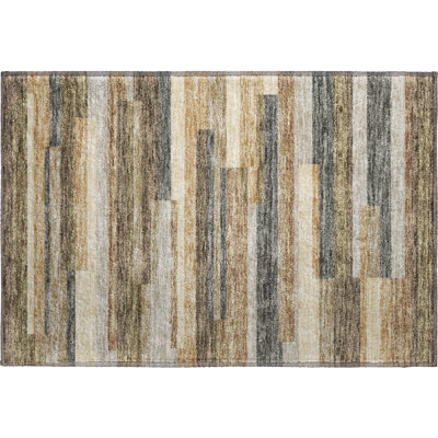 Premium Machine Washable Prisco Taupe Rug
