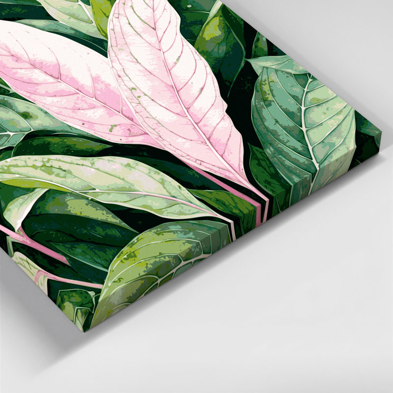 Art mural sur toile Botanical Fittonia, H 11 po x l 14 po