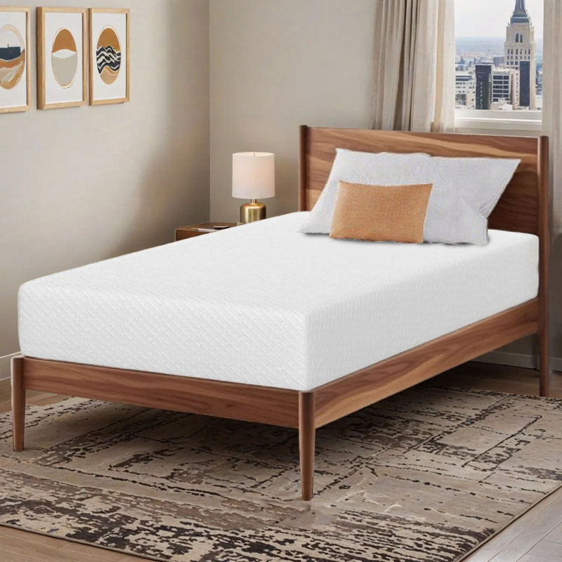  6-Inch Gel Memory Foam Mattress in a Box, Medium Firm Cooling Mattress for Pressure Relief & Full Body Support, Twin Size