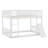 Floor Bunk Bed, Playhouse Floor Bunk Bed With Climbing Ramp, Ladder, Safety Guardrails-902744203