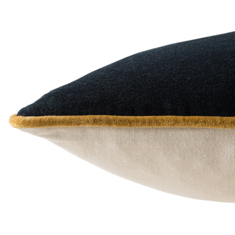 Housse et insert de coussin rectangulaire Amory, Duvet, Marine