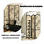 Paravent vintage en bois massif noir et doré