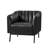 Byanka Industry 27.5" Wide Faux Leather Chair with Channel Tufting and Metal Leg-1202934948