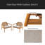 Fauteuil club avec coussin, ensemble de 2