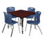 Ensemble de table de salle à manger et de chaises Kee Square-73412849-73412839